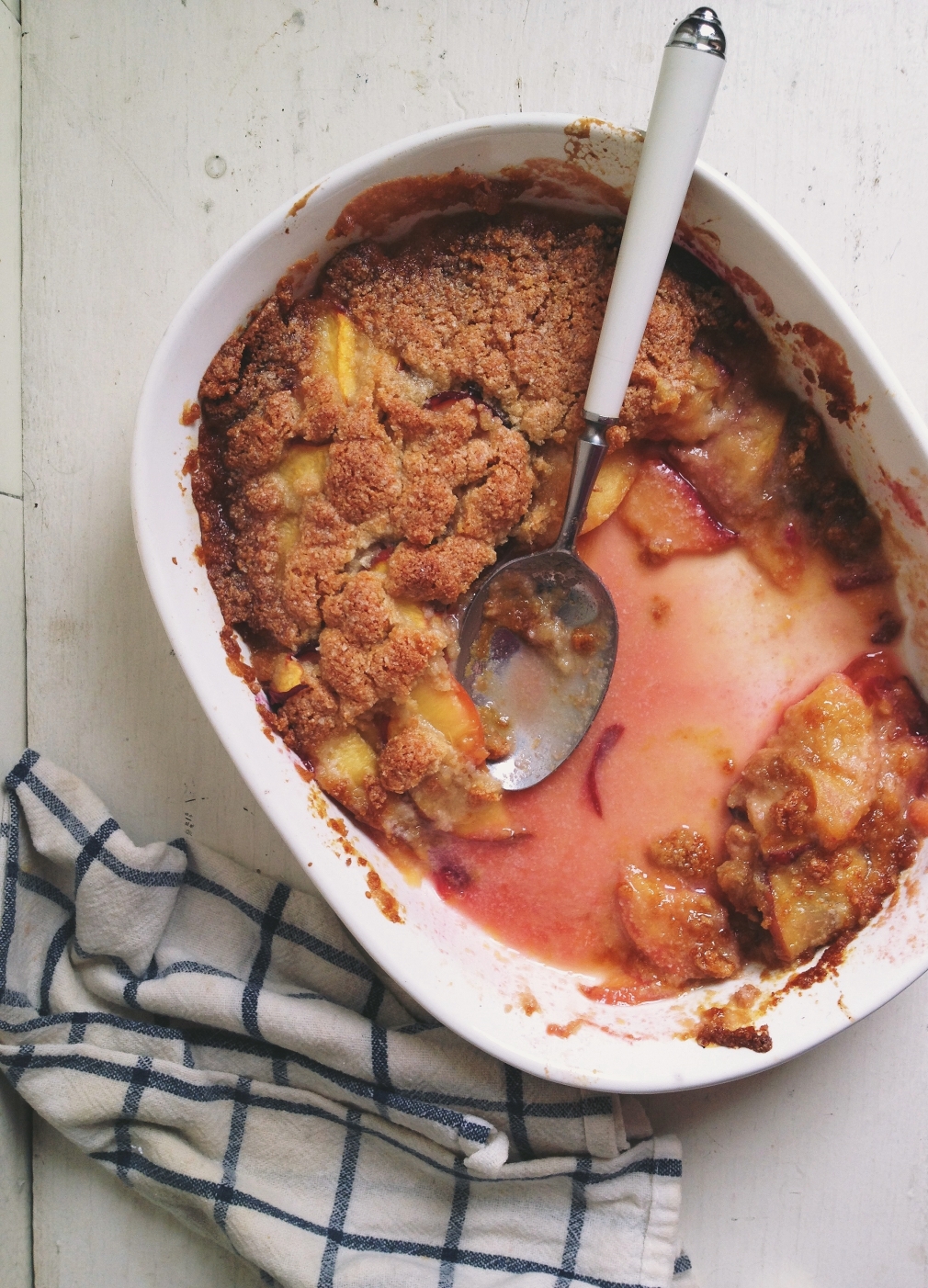 Stone Fruit Cobbler with Vanilla Cashew Cream With Food + Love