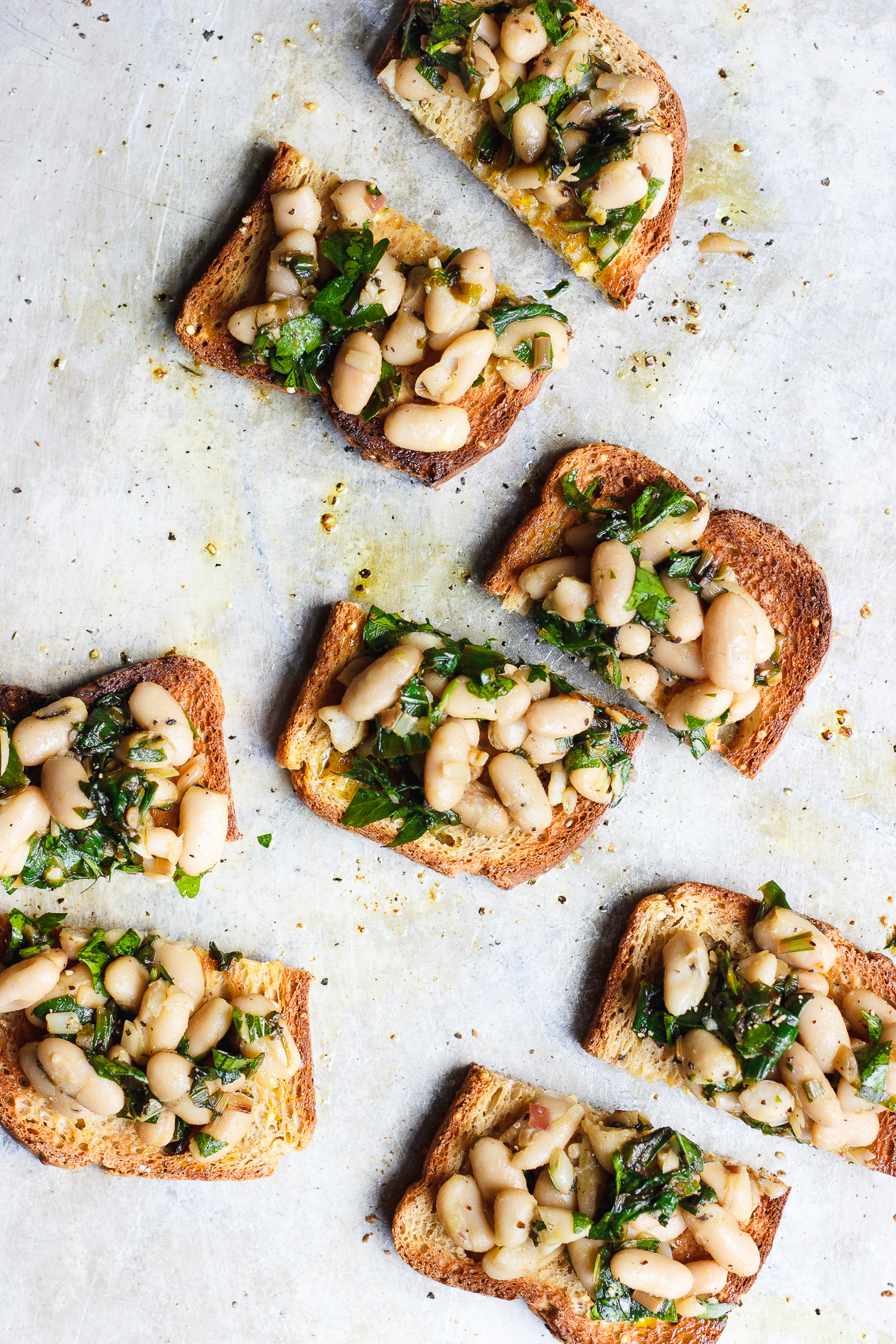 simple sautéed ramps with white beans on toast