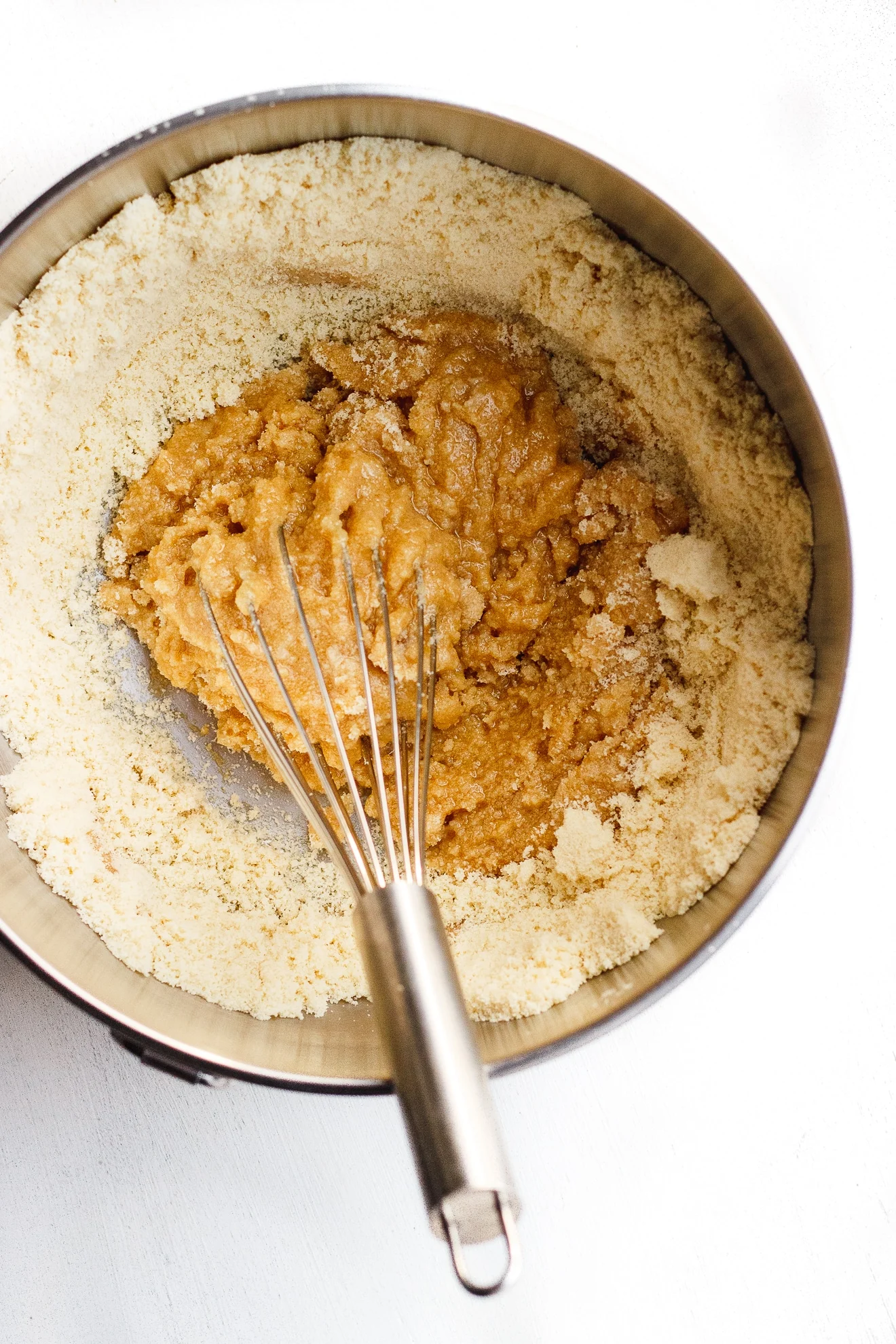 thumbprint cookie batter in a bowl