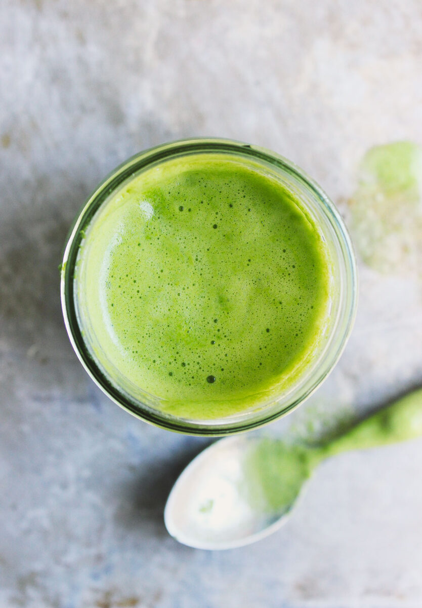 A Basic Green Juice Recipe with Celery and Lemon