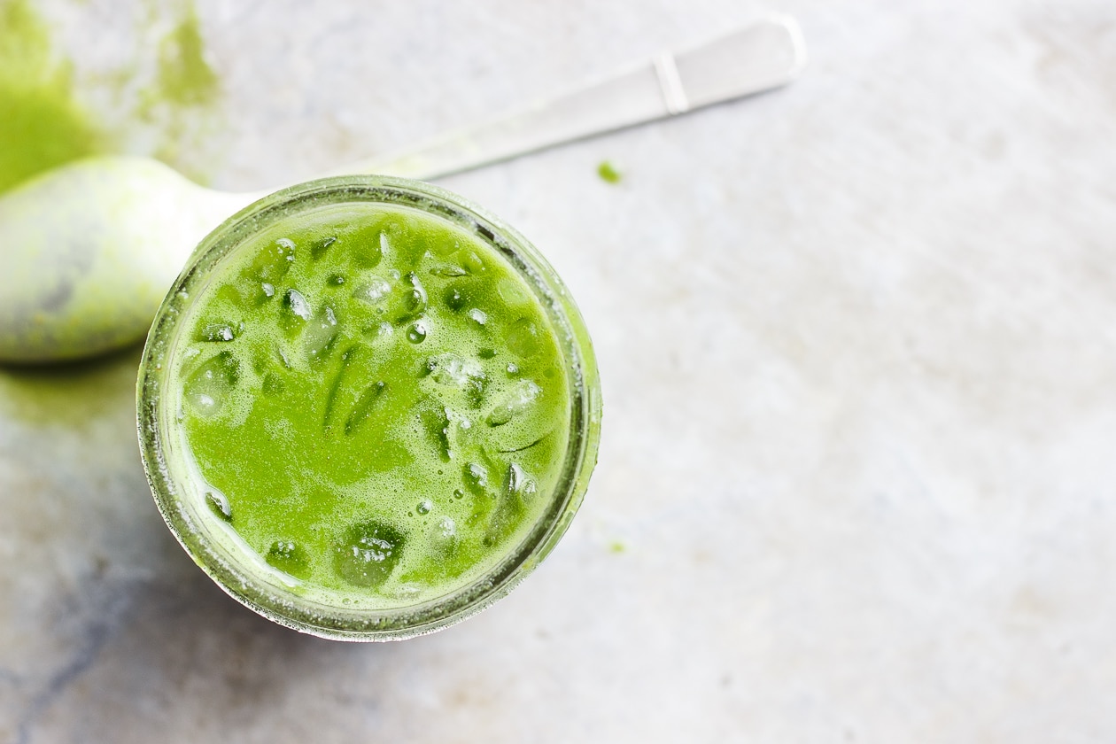 favorite fall green smoothie with ice