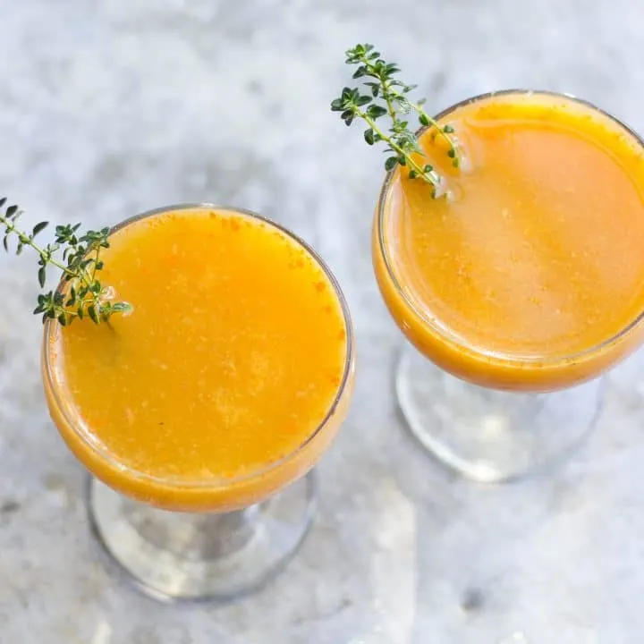 Persimmon Cocktail with Caramelized Persimmon Pureé