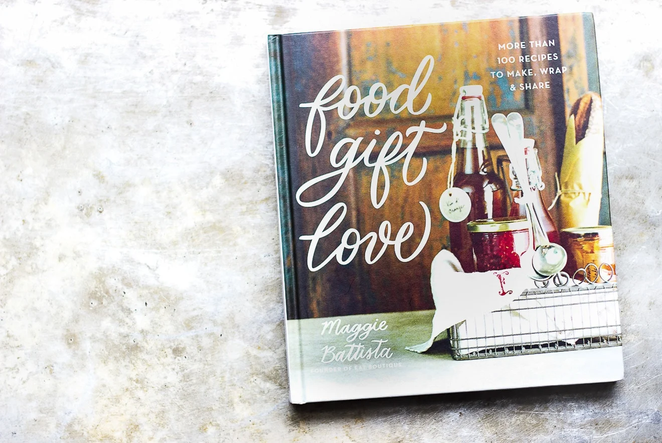 food gift love cookbook on counter