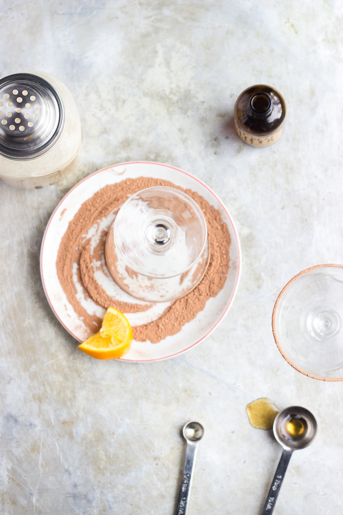 Vanilla Coffee Martinis with Salted Cocoa Rims | @withfoodandlove
