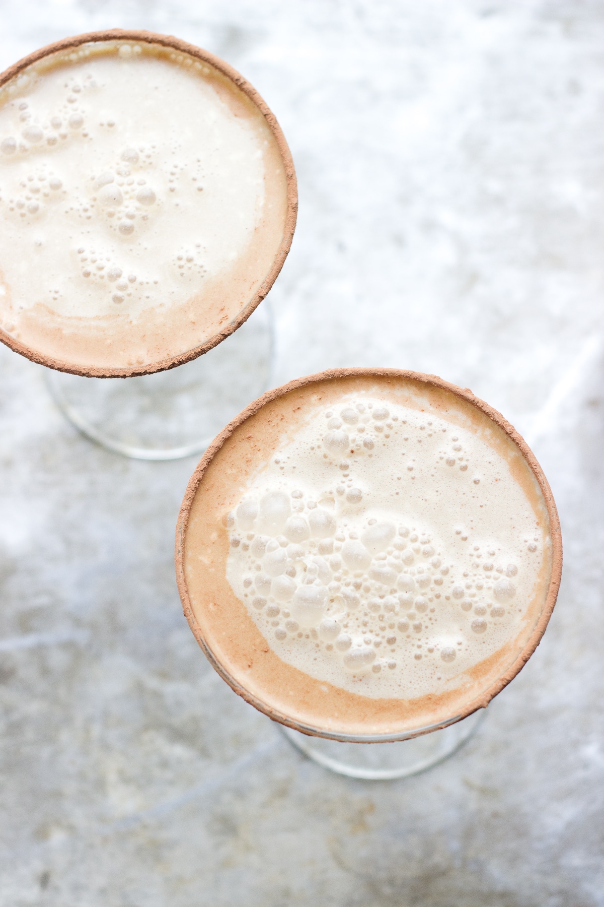 Vanilla Coffee Martinis with Salted Cocoa Rims | @withfoodandlove