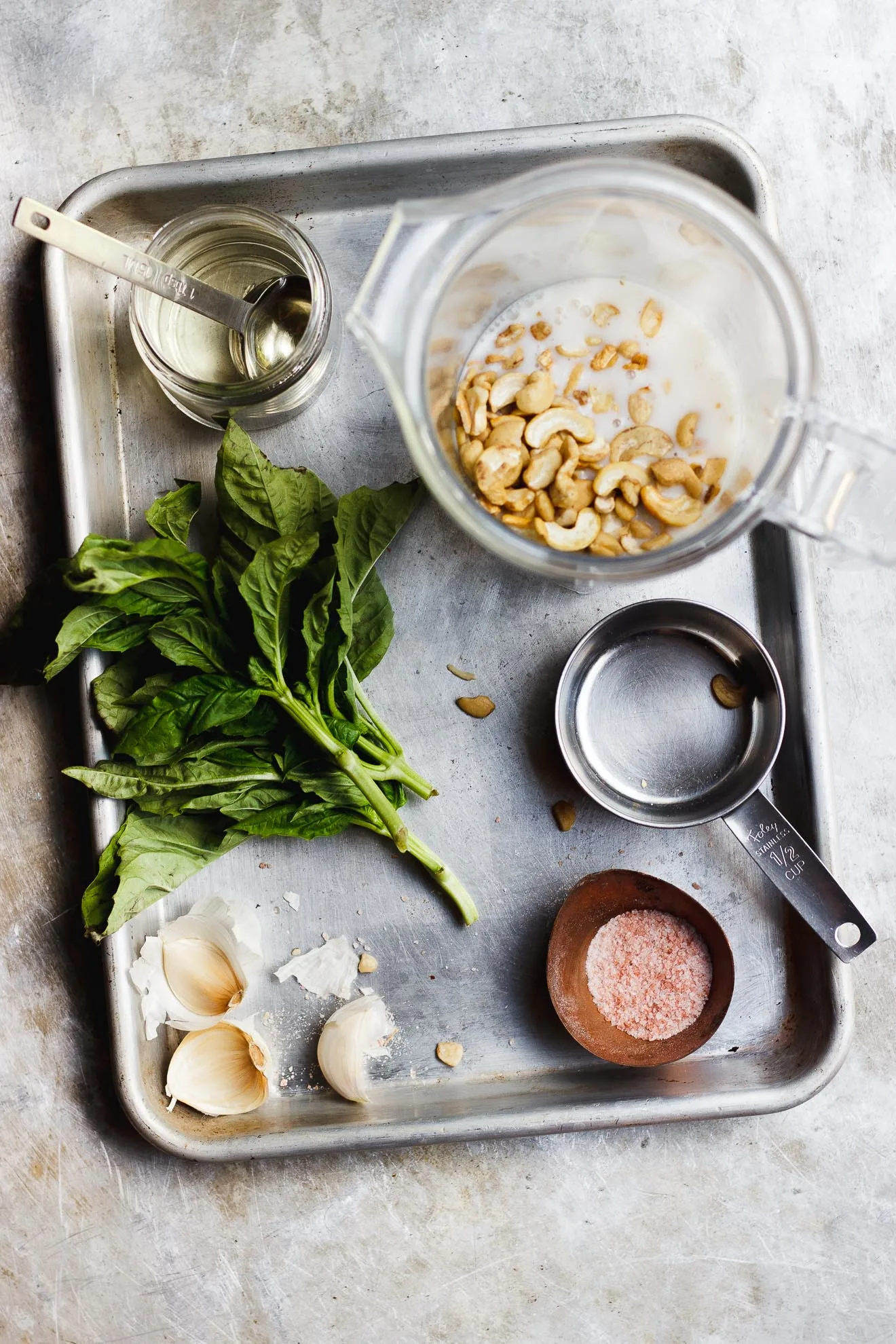 ingredients for basil sauce