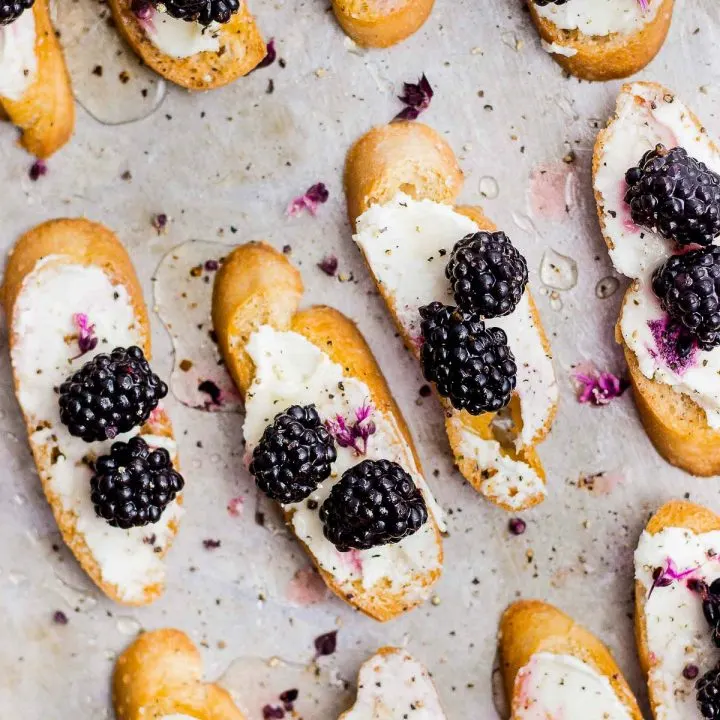 pickled blackberry crostini