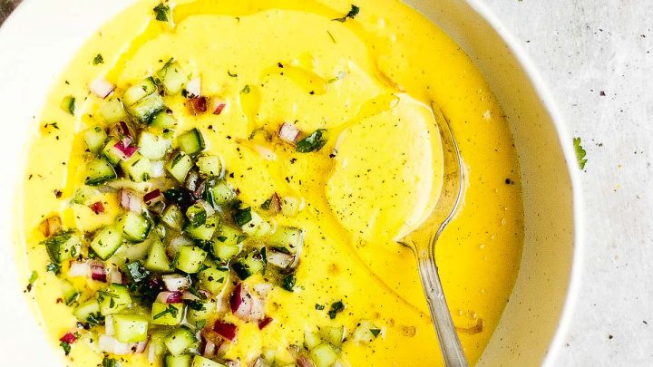 Farmers Market Chilled Soup with Cucumber Salad