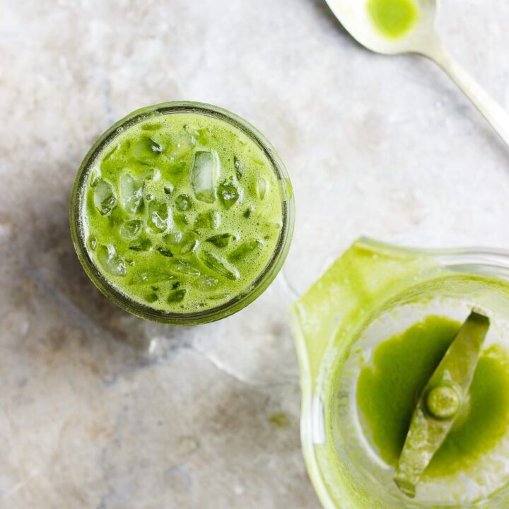 favorite fall green smoothie with blender