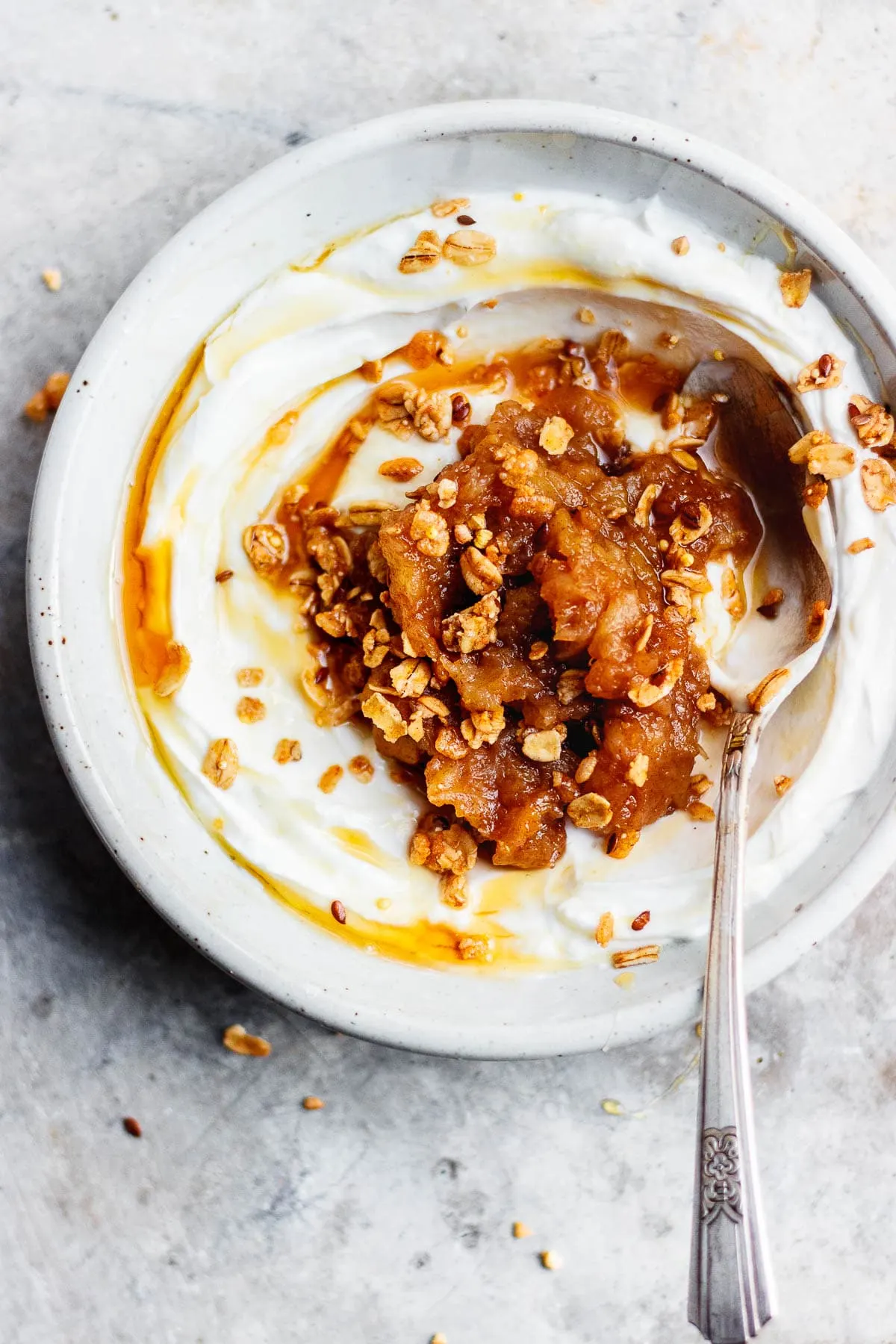 stovetop applesauce in a bowl