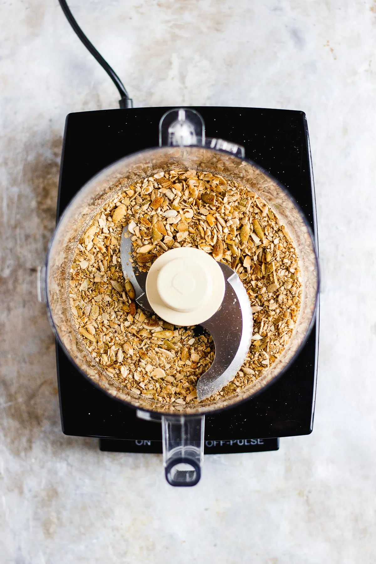 pumpkin seeds in a food processor