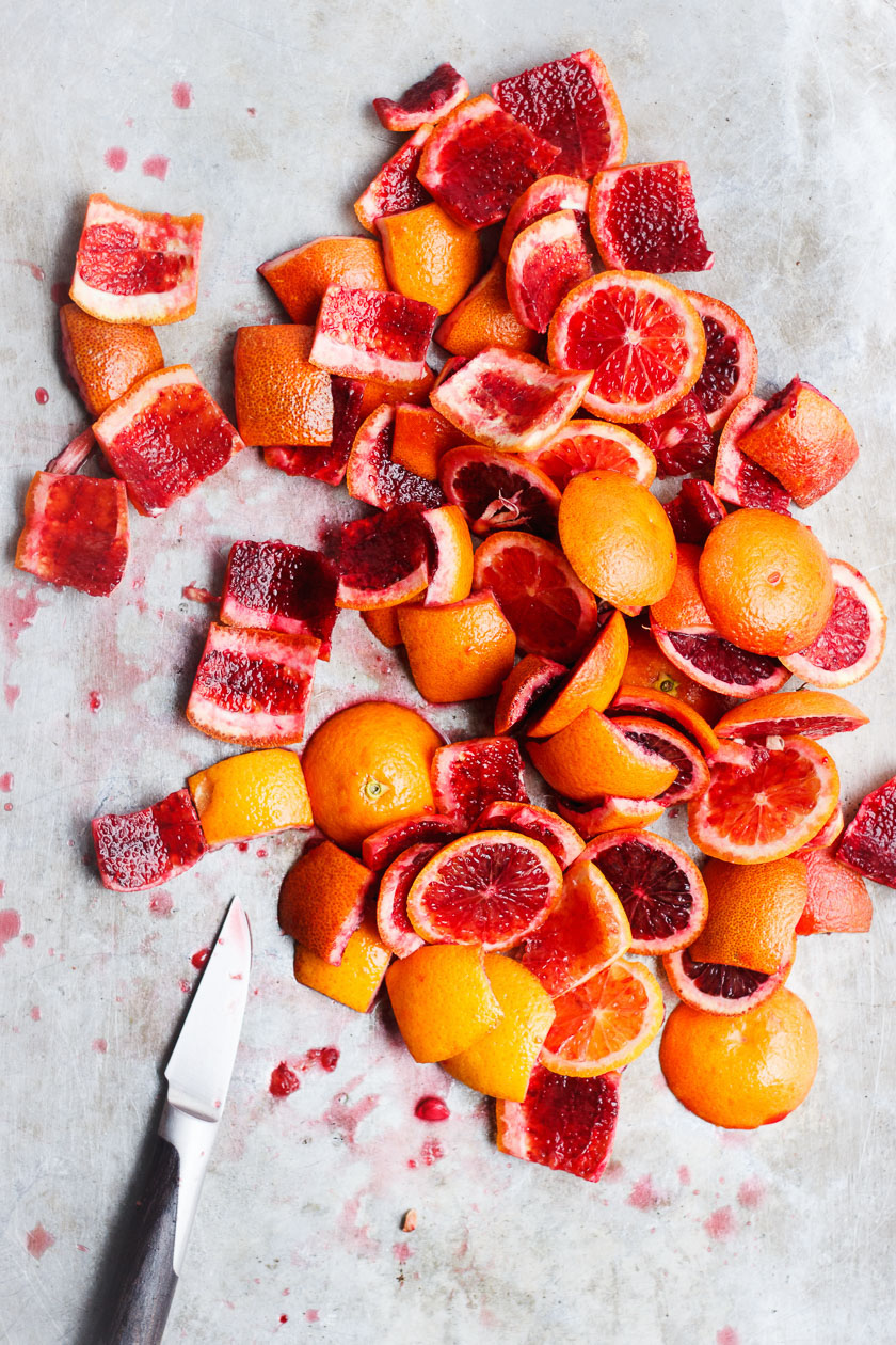 sliced blood oranges