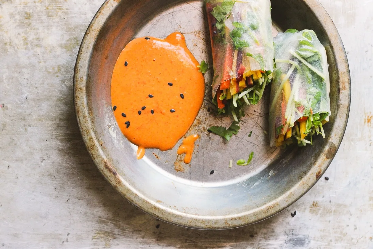 Rice Paper Rolls with Easy Peanut Sauce - Fun Without Gluten
