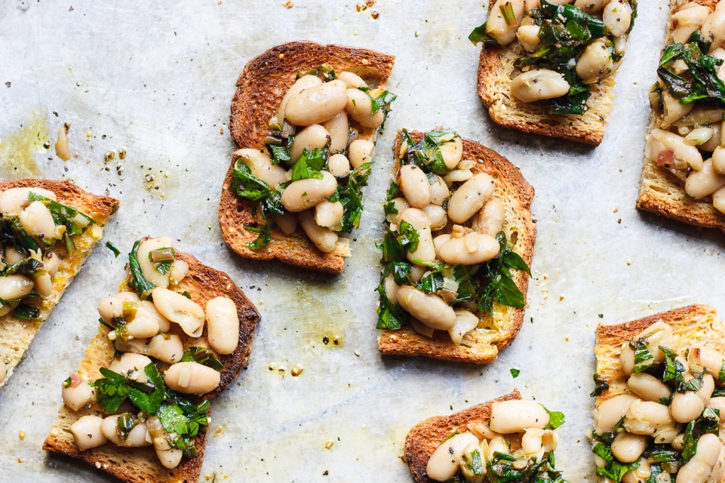 Simple Sautéed Ramps with White Beans on Toast | With Food + Love