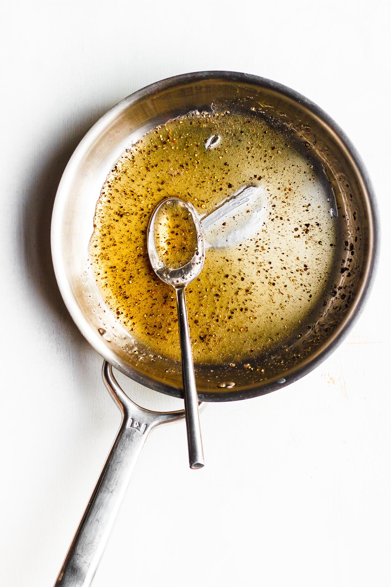 black pepper honey in a pan