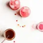 Date Syrup + Pomegranate Tequila Coolers | How to make date syrup. A simple easy recipe for sweetening foods naturally with dates. A vegan, refined sugar-free syrup.
