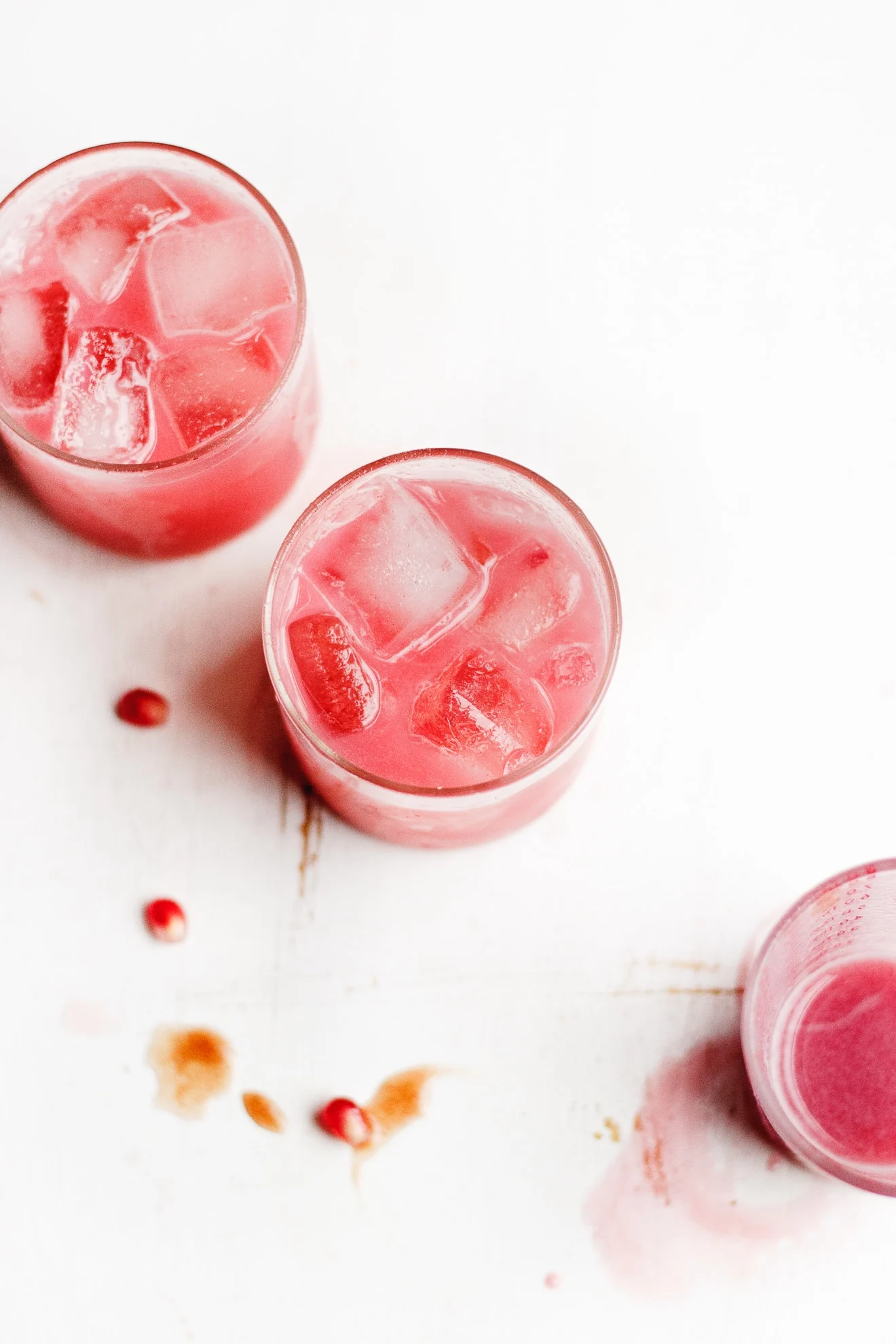 Date Syrup + Pomegranate Tequila Coolers | How to make date syrup. A simple easy recipe for sweetening foods naturally with dates. A vegan, refined sugar-free syrup. 