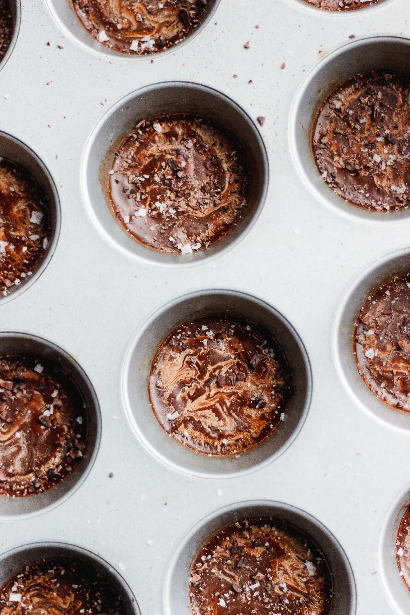 Keto Coconut Oil Fat Bombs with Cacao Nibs + Flake Salt | #ketorecipes #fatbombs #healthyfat