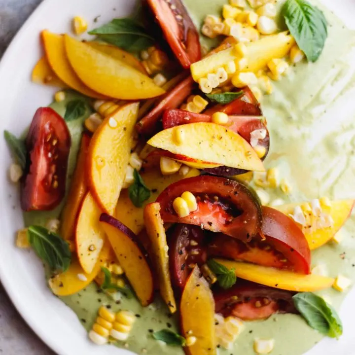 tomato peach salad