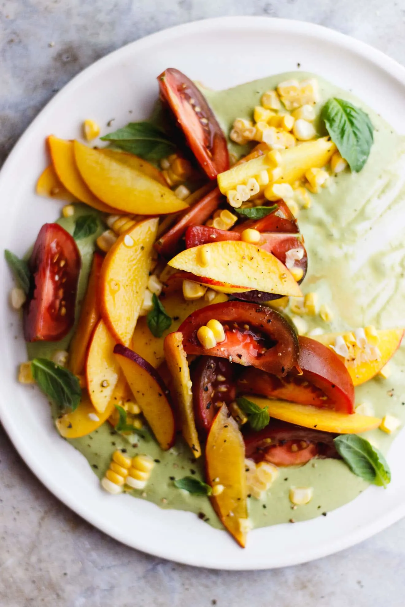 tomato peach salad