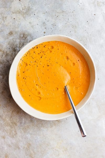Cashew-Based Creamy Roasted Red Pepper Bisque