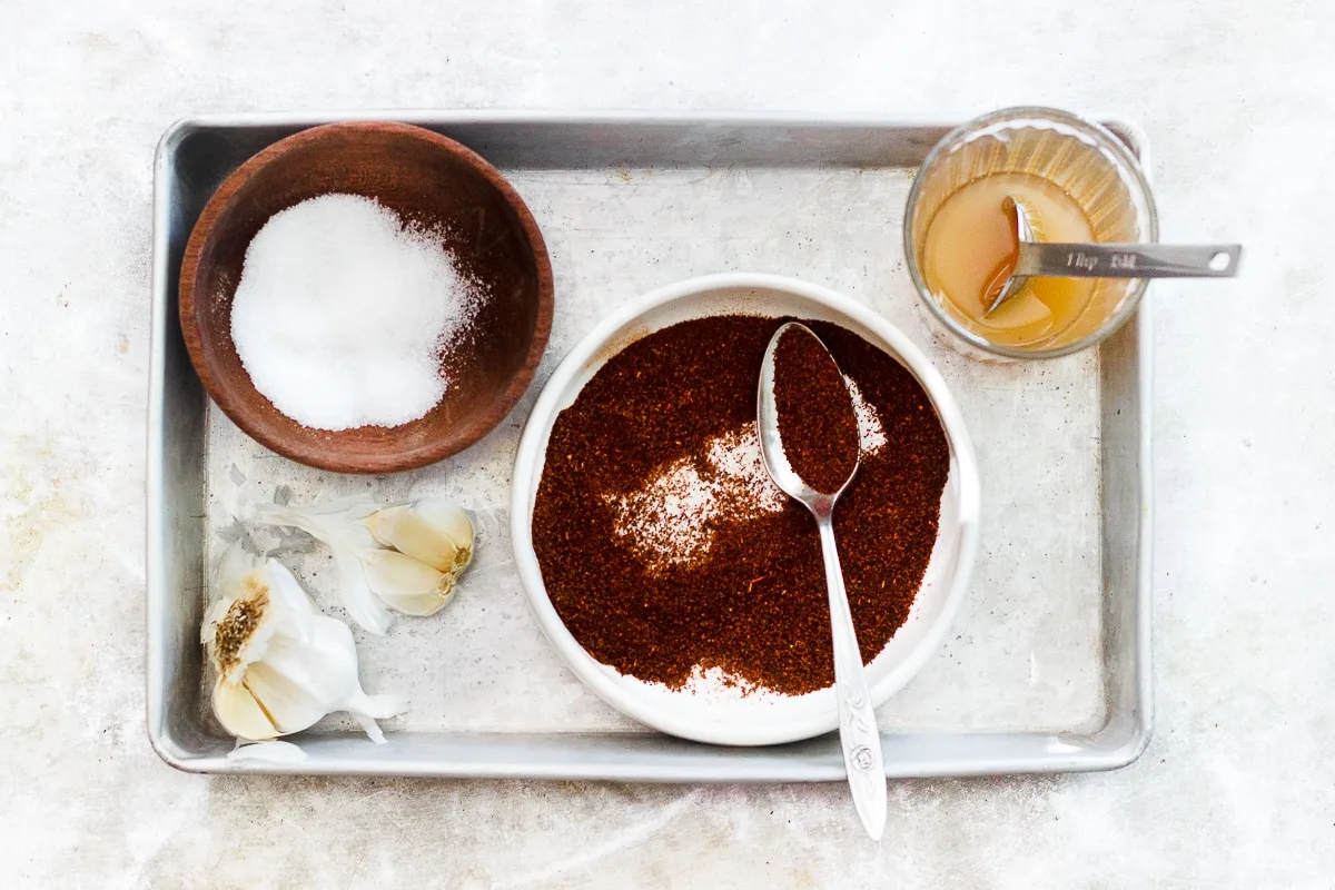 tray of chili ingredients