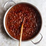 large pot of vegan chili