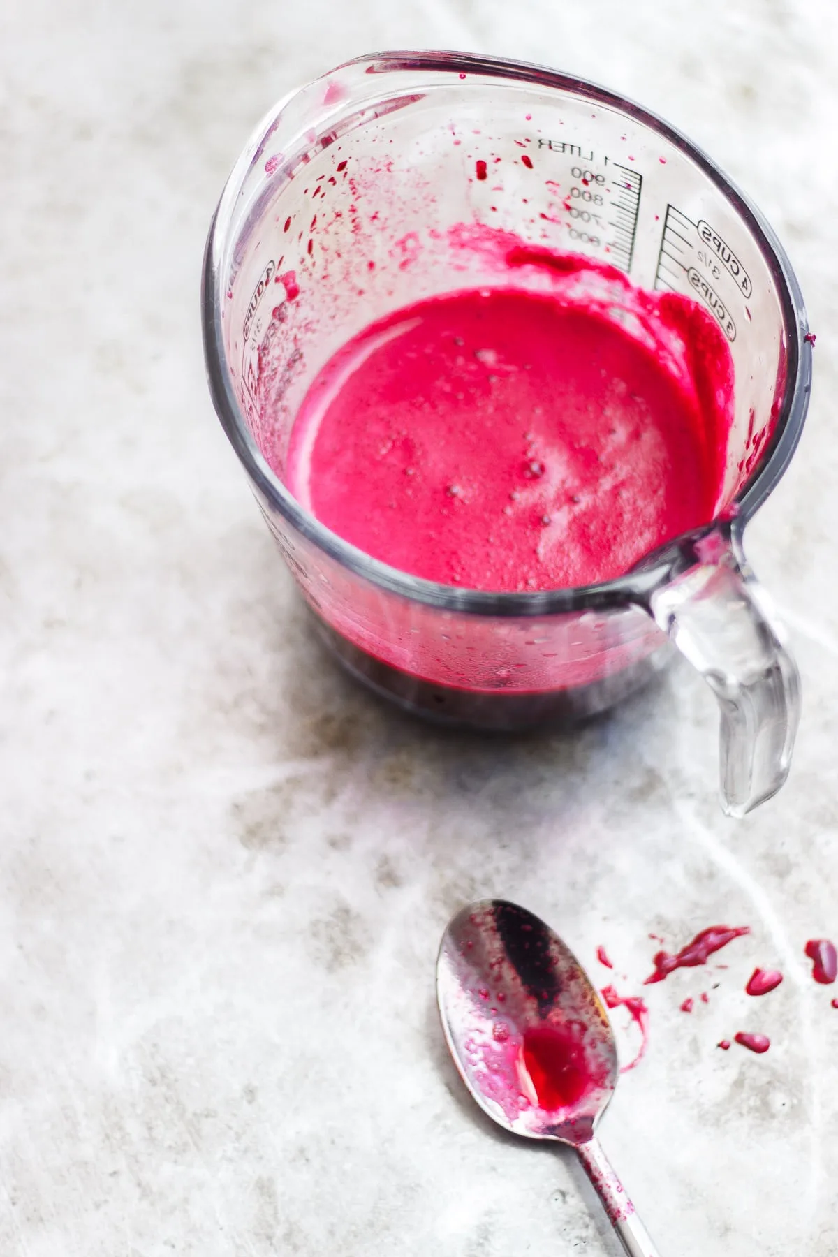 beet juice in a glass jar