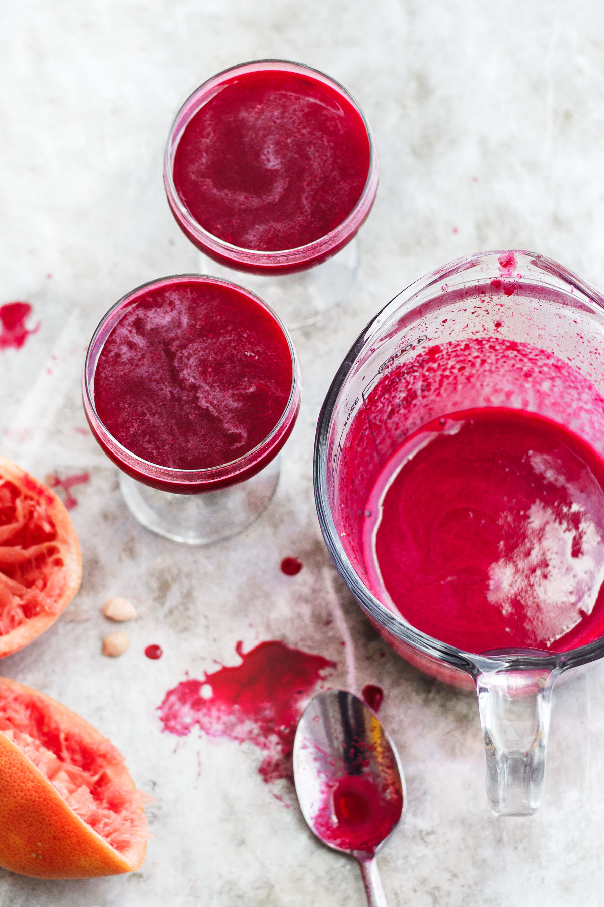 SWEET AND SPICY PINK DRINK WITH BEET AND GRAPEFRUIT