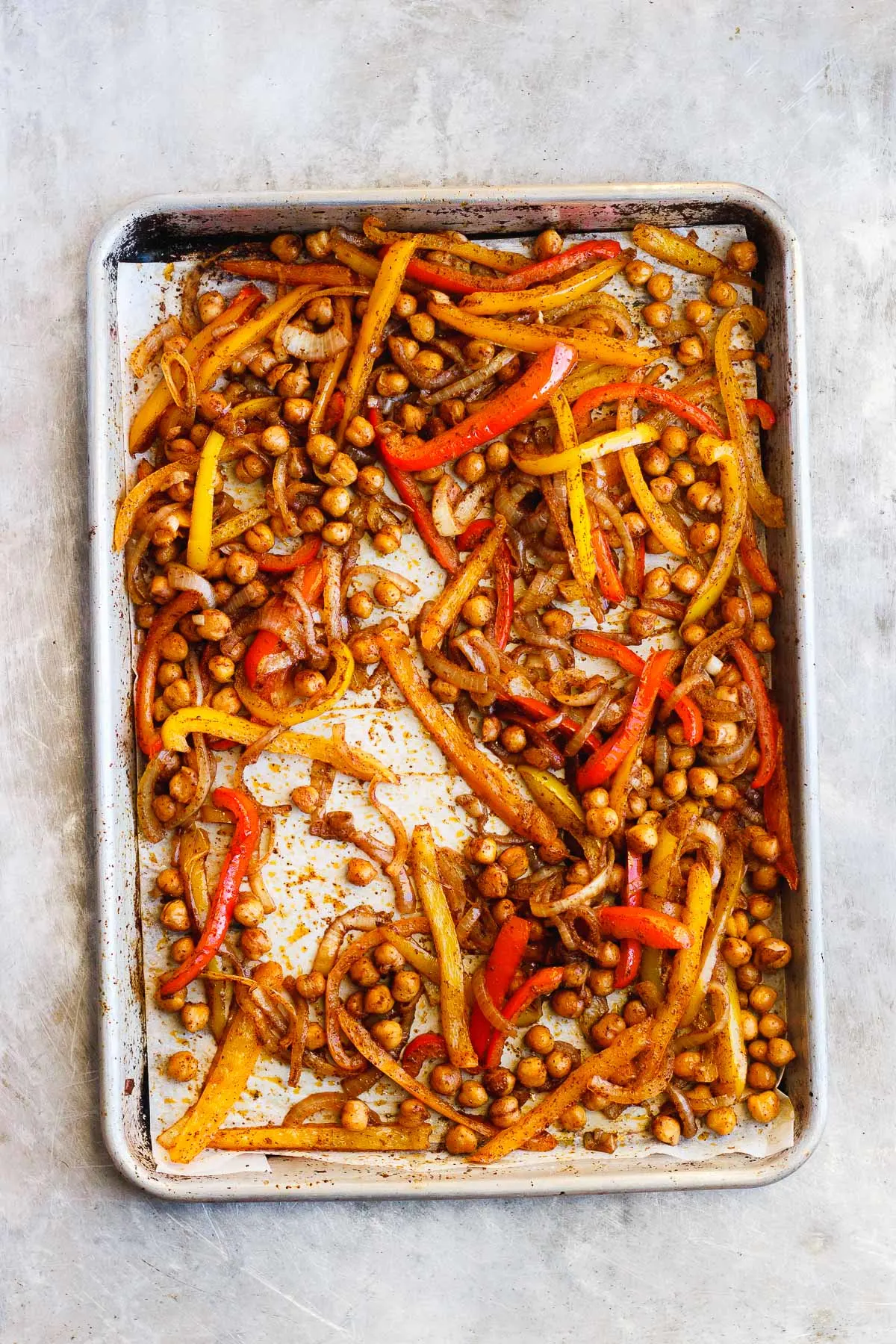 vegetarian sheet pan fajitas 