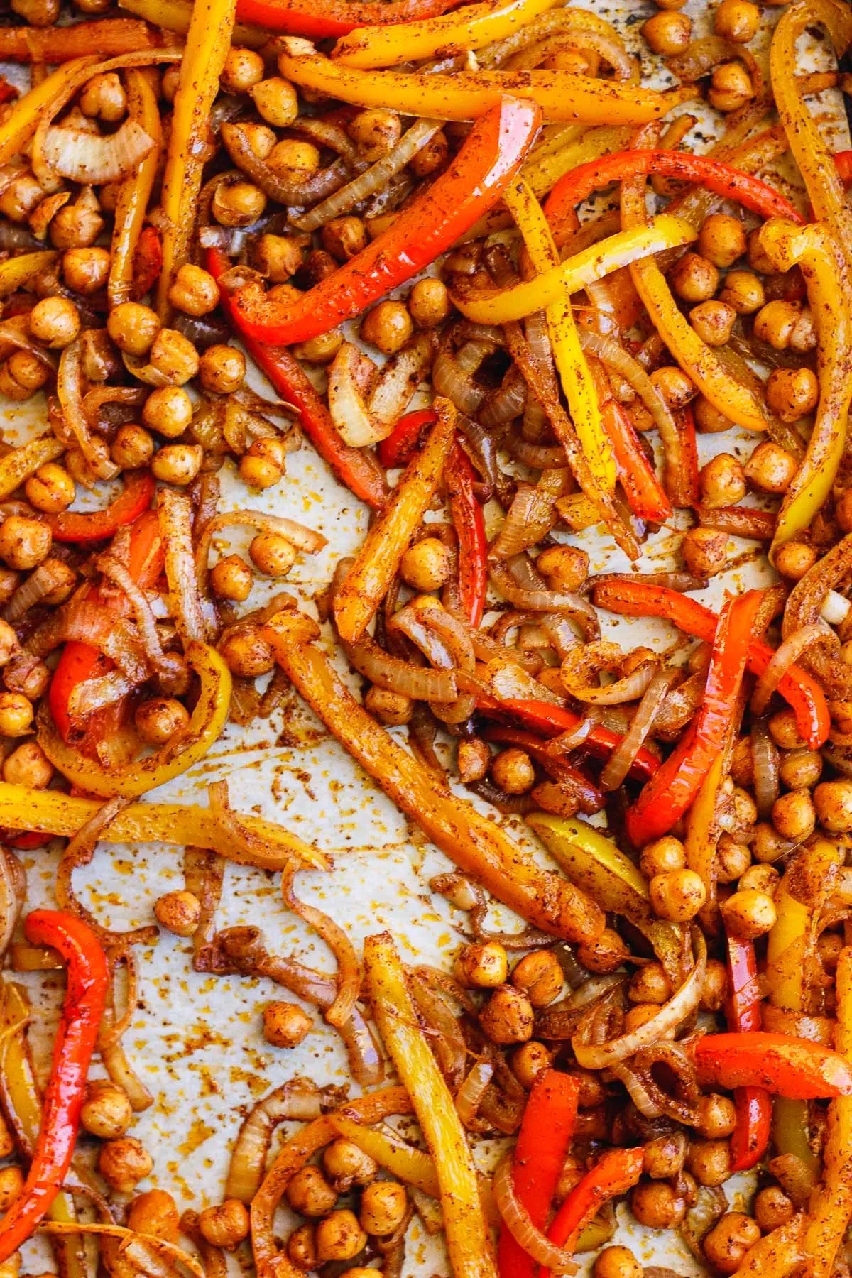 roasted bell peppers and chickpeas