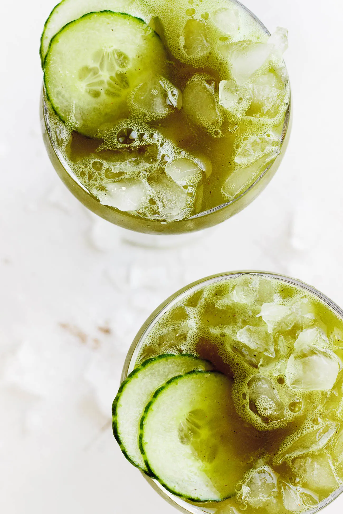 green drink in martini glass