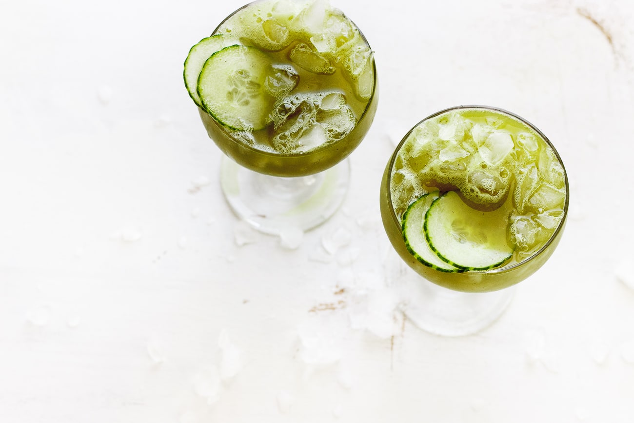 cucumber drink with ice