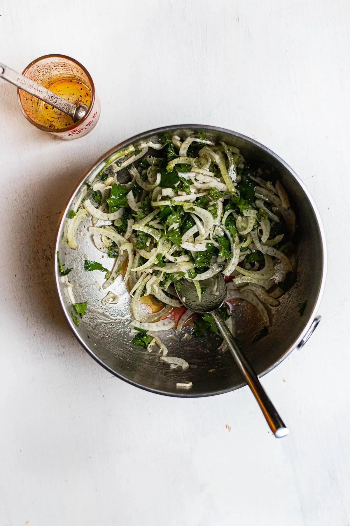 shaved fennel slaw with red wine vinaigrette